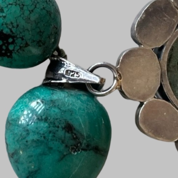 Sterling Silver Native American Large Vintage Necklace With Cross - Picture 8 of 9